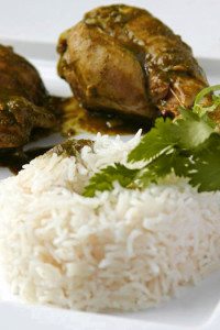 hariyali murg green chicken with rice - tangylife
