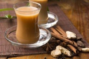 Indian Masala tea with spices and herbs