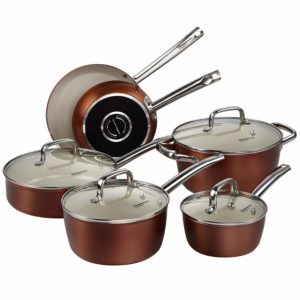 cooksmark ceramic cookware set copper review